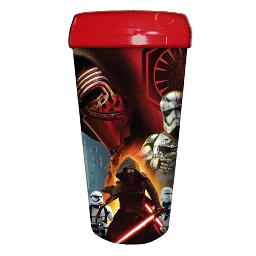 Star Wars: Episode VII - The Force Awakens Kylo Ren with Stormtroopers 16 oz. Plastic Travel Mug